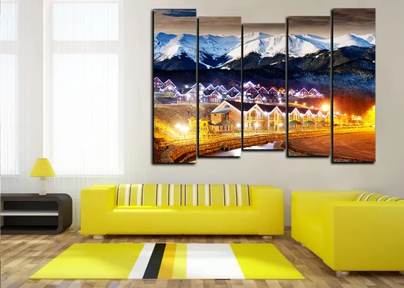 Модульная картина "Вечер в горах"