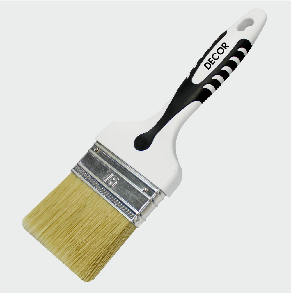 Кисть универсал. 35х15мм,свет.смеш.ворс "B.W. PREMIUM" 2-х комп.ручка DECOR 880-035