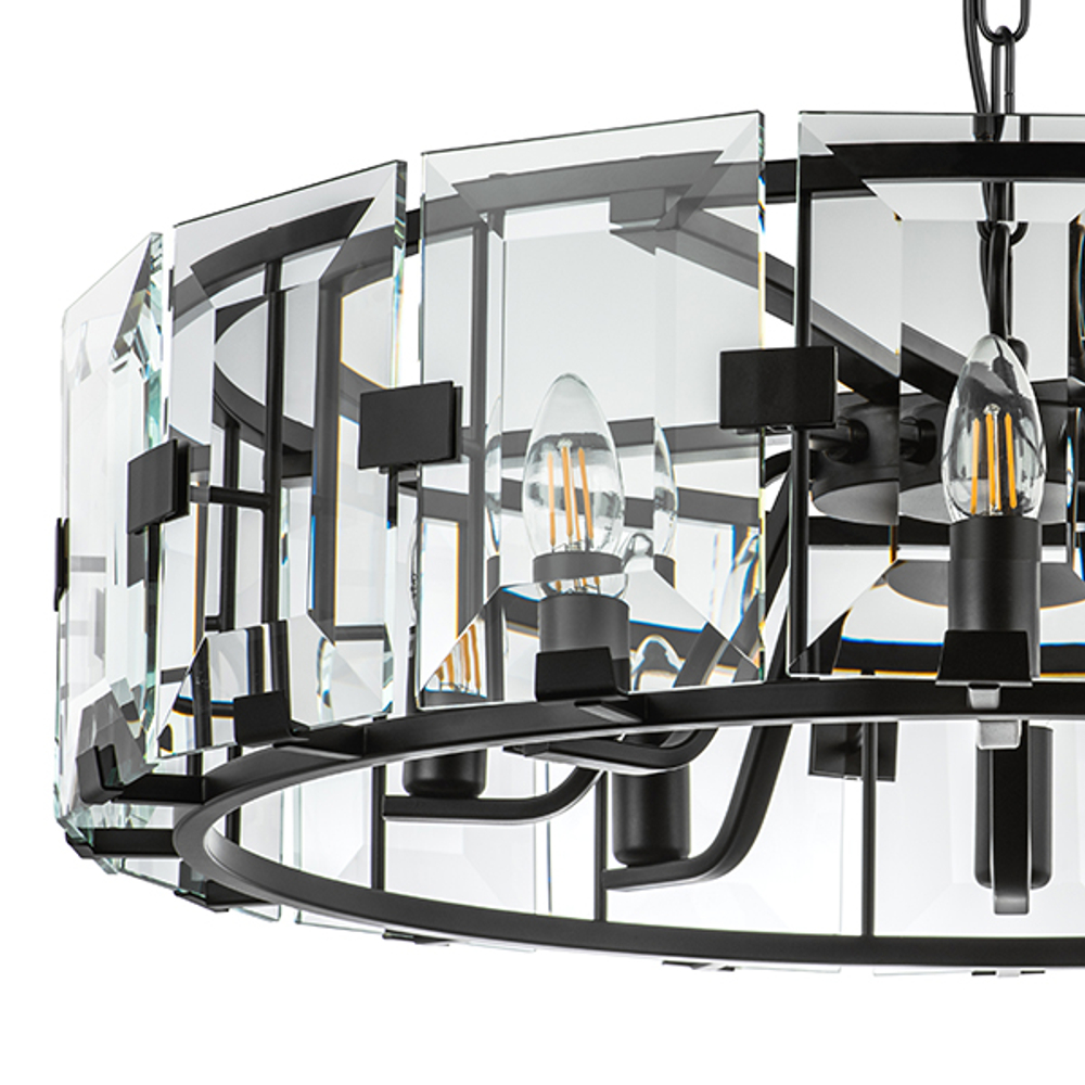 713287 Люстра NOVARA 8x40W E14 ЧЕРНЫЙ МАТОВЫЙ