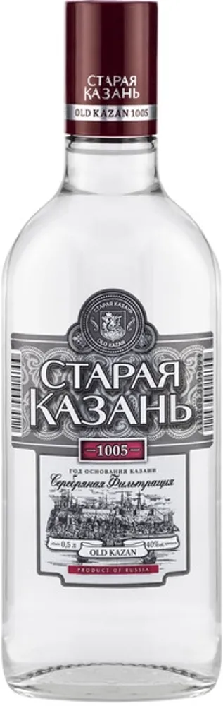 Водка СТАРАЯ КАЗАНЬ ЛЮКС серебряная фильтрация 0.5л