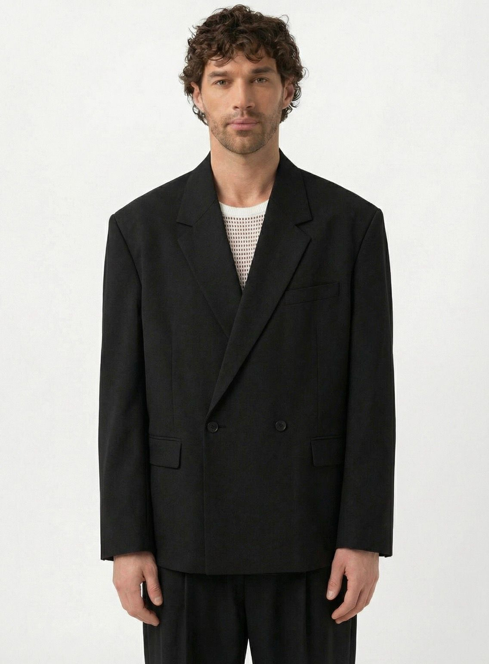 Мужской костюм оверсайз (черный) А64