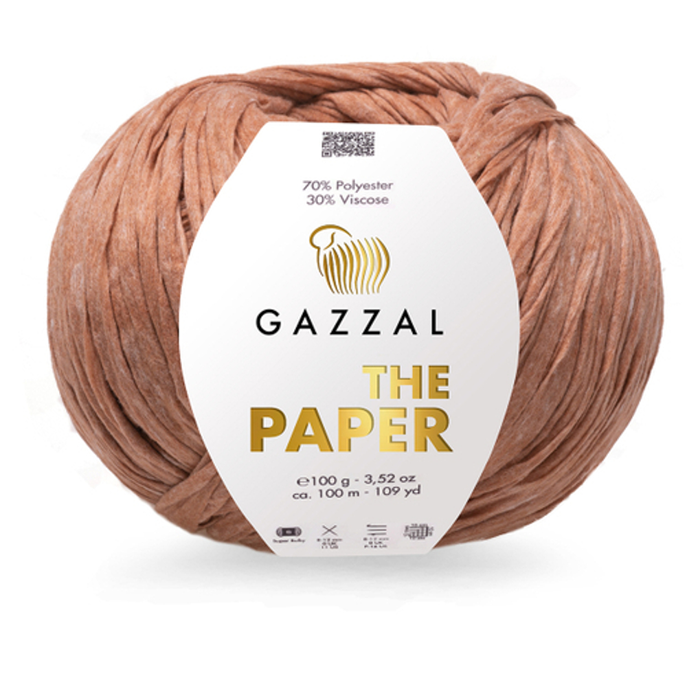 Пряжа GAZZAL The Paper 100 гр. 100 м цвет 3962 30% Вискоза, 70% Полиэстер