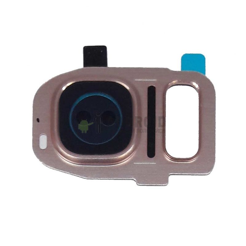 Стекло камеры для Samsung Galaxy s7 / s7 edge (SM-G930F / SM-G935F) Rose Gold на рамке