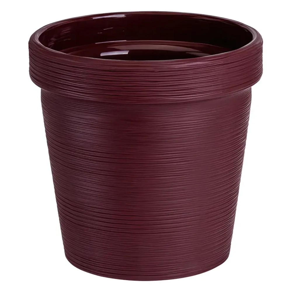 Кашпо для цветов пластиковое 3,57л d-19 см «Терра» Бордо