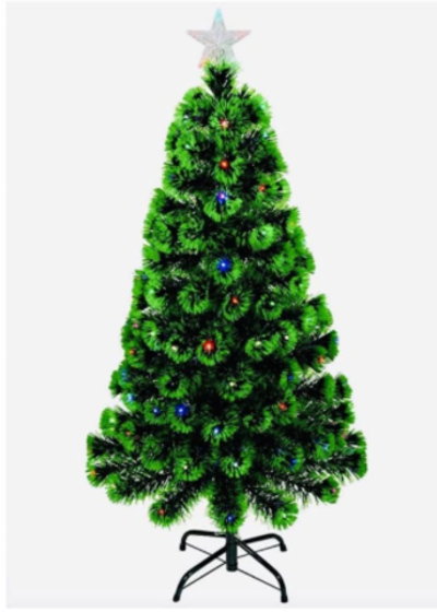 Елка светящаяся с зелеными кончиками