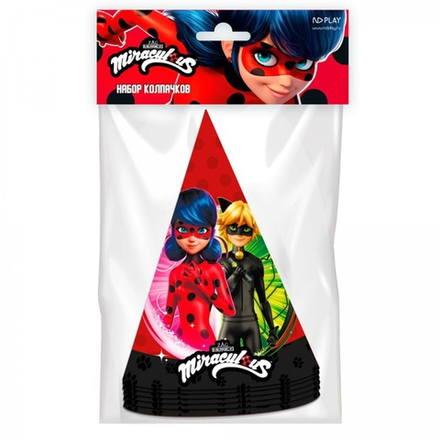 Колпаки "Леди Баг и Супер Кот" 6 шт