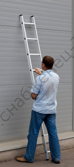 СИБИН 9 ступеней, высота 251 см, односекционная, алюминиевая, приставная лестница (38834-09)