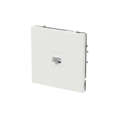 Компьютерная розетка RJ-45 без шторки, кат.6А одинарная,KANT, белый песок