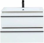 Тумба с раковиной Aquanet Lino 80 белая матовая