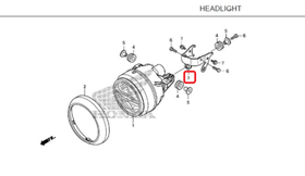 53115-K0G-900. BRACKET, HEADLIGHT., Honda C125