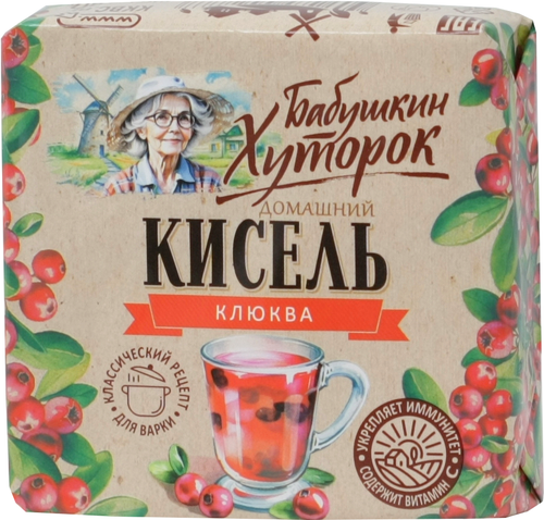 Кисель Бабушкин хуторок Клюквенный (180 гр) брикет