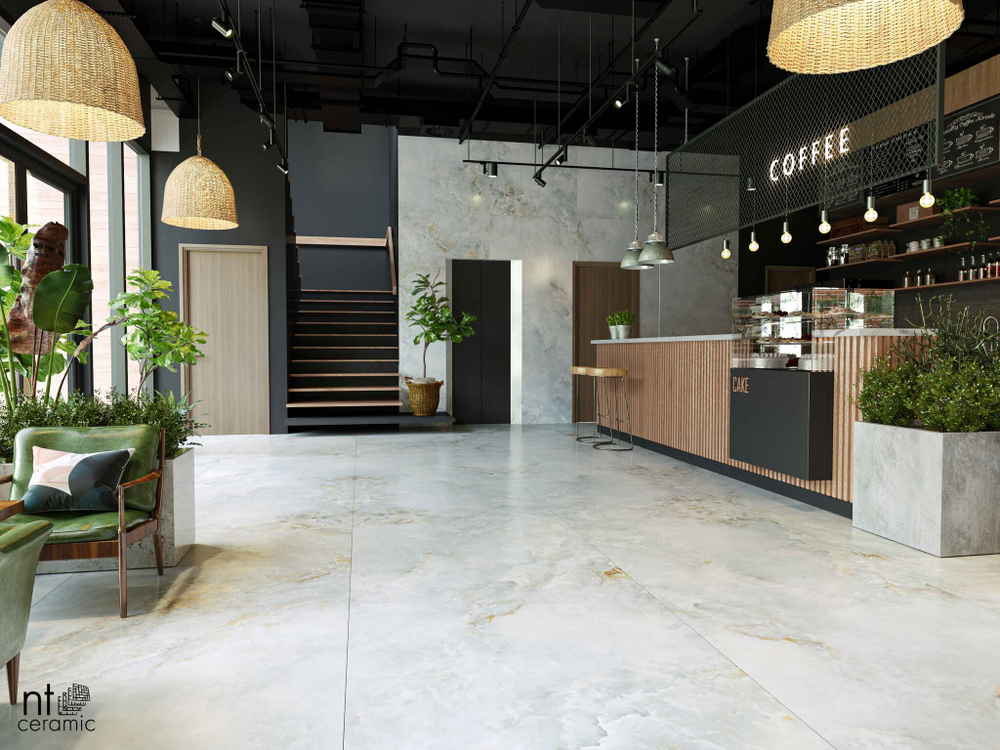 NT CERAMIC. Керамогранит Atlas Home Solano Blue Home 280*120 Полированный
