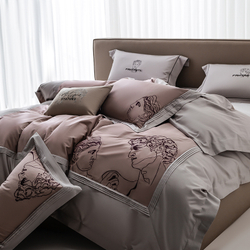ZEPHYR HOME Постельное белье на двуспалку Египетский хлопок Греческий розовый