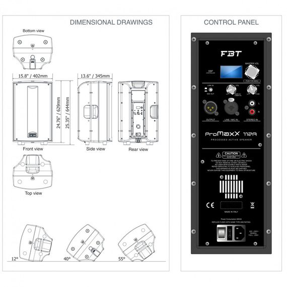 FBT ProMaxX 112A активная АС, 900Вт, динамик 12 дюймов