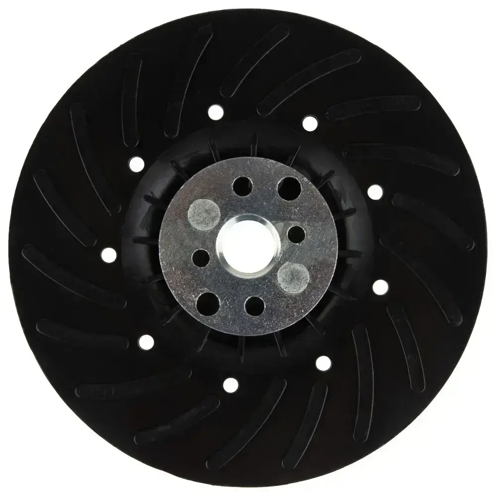 Тарелка опорная / оправка DEBEVER для фибровых кругов на УШМ 125 мм М14 (ребра и отверстия), жесткая