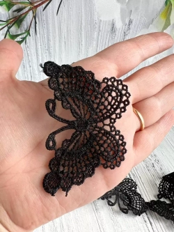 Тесьма кружево для рукоделия и вязания бабочки