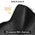 Автомобильные коврики ЭВА с бортами для Xcite X-Cross 8 (24-н.в.)