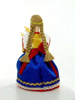Кукла сувенирная фарфоровая. Девушка с колосьями пшеницы. г.Ялуторовск, Тюменская обл.