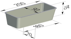 Форма для выпечки хлеба 200х90х115 мм