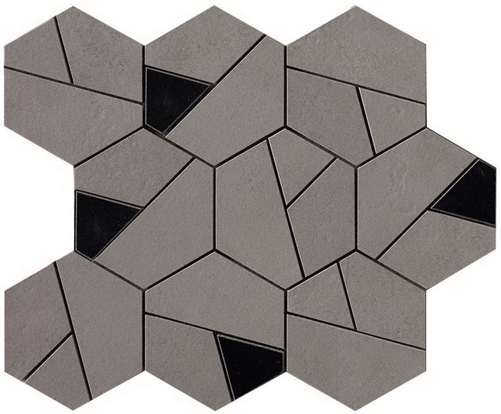 Мозаика ATLAS CONCORDE BOOST Smoke Mosaico Hex Black