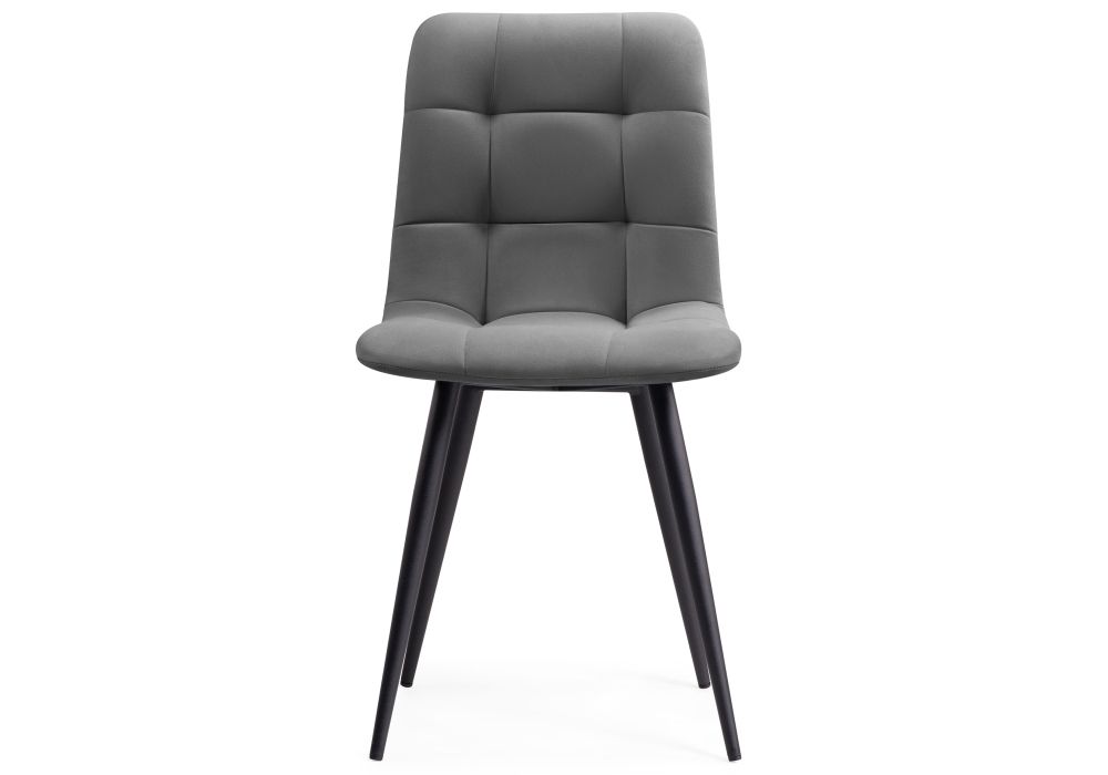 Стул на металлокаркасе Чилли К велюр темно-серый / черный