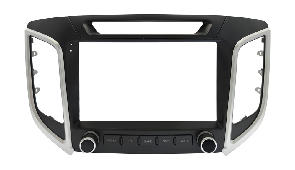 Комплект рамки с разъёмами 9" Hyundai Creta 1 2016-2021 кнопки крутилки(без штатной КЗВ) - Car-Smart 8004K