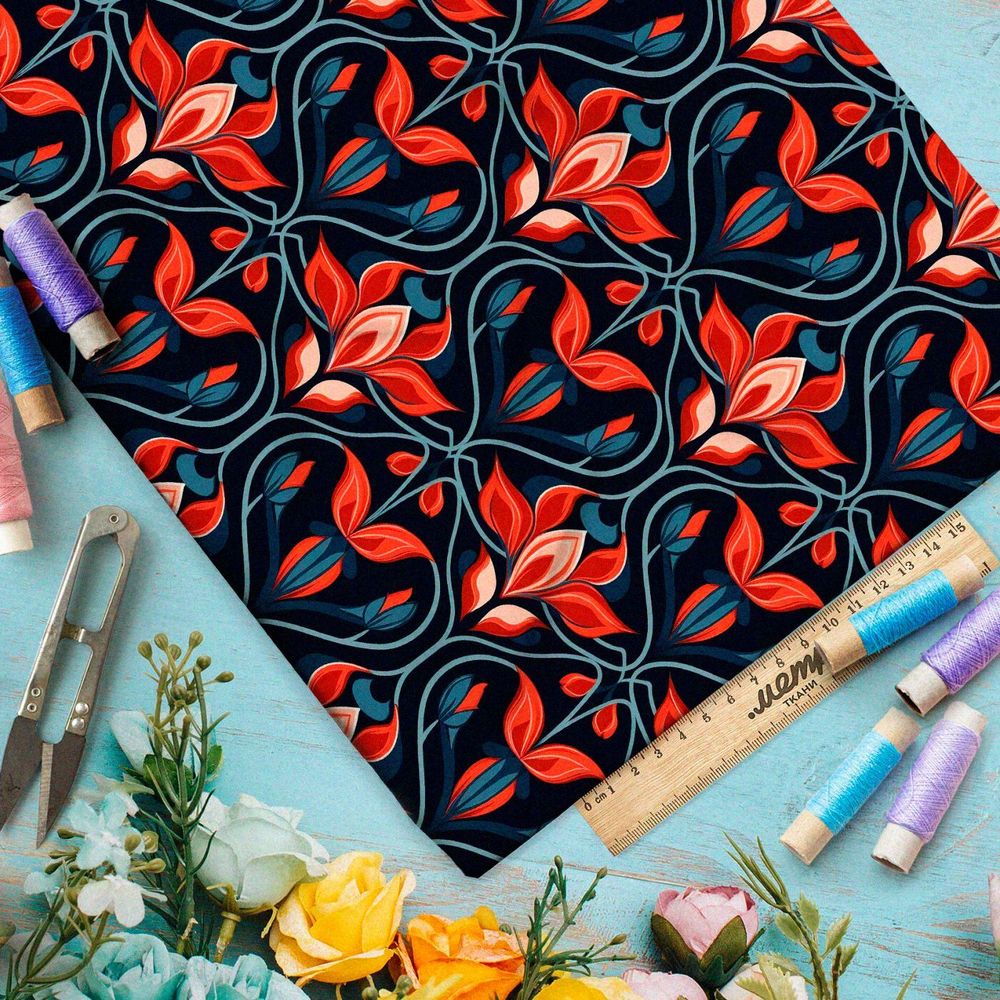 Ткань премиум Оксфорд 600D орнаментальные мотивы