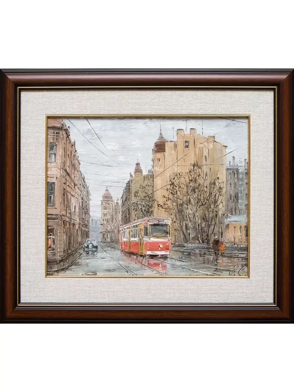Картина маслом Петроградская сторона Стеняев