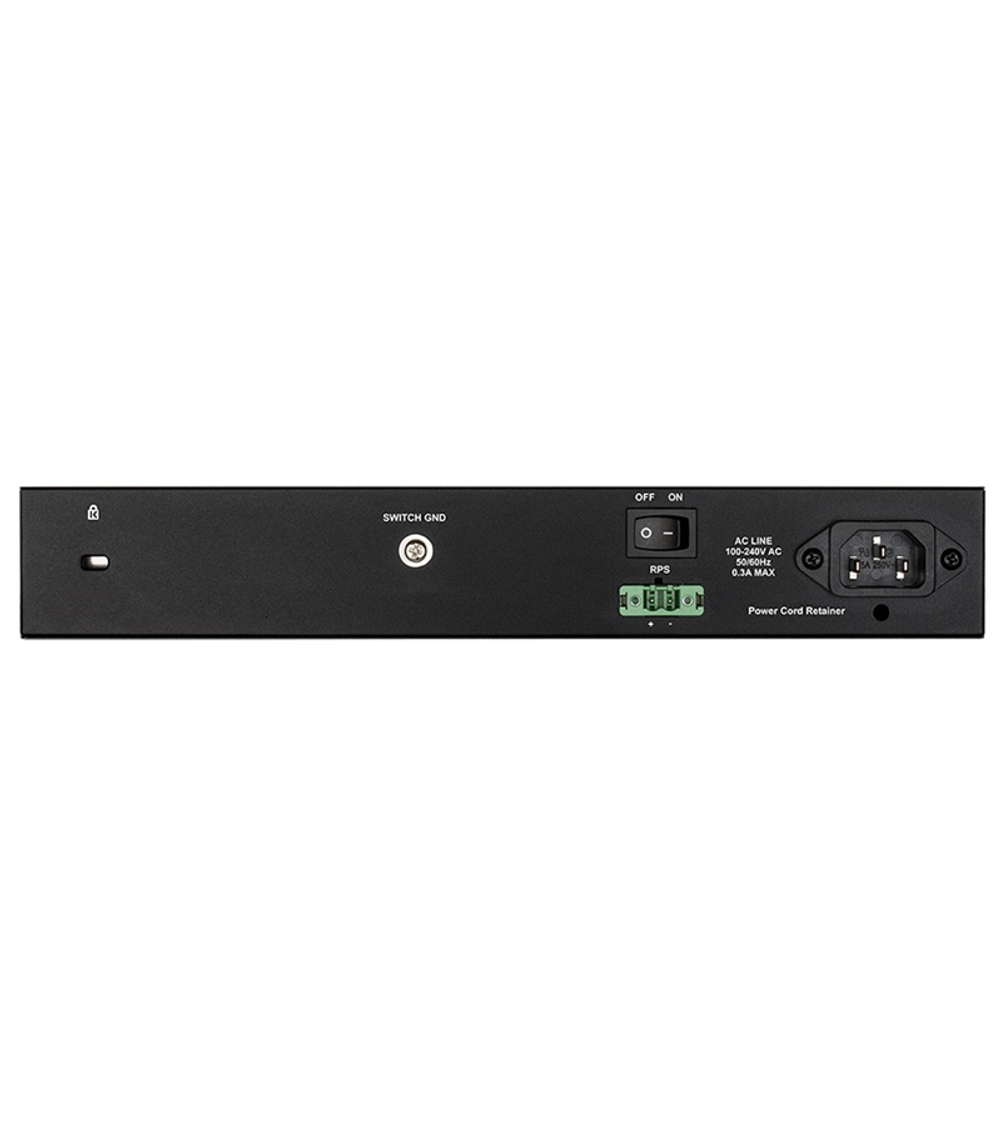 D-Link Managed L2 Metro Ethernet Switch 8x1000Base-T, 2x1000Base-X SFP, Surge 6KV, CLI, RJ45 Console, RPS, Dying Gasp