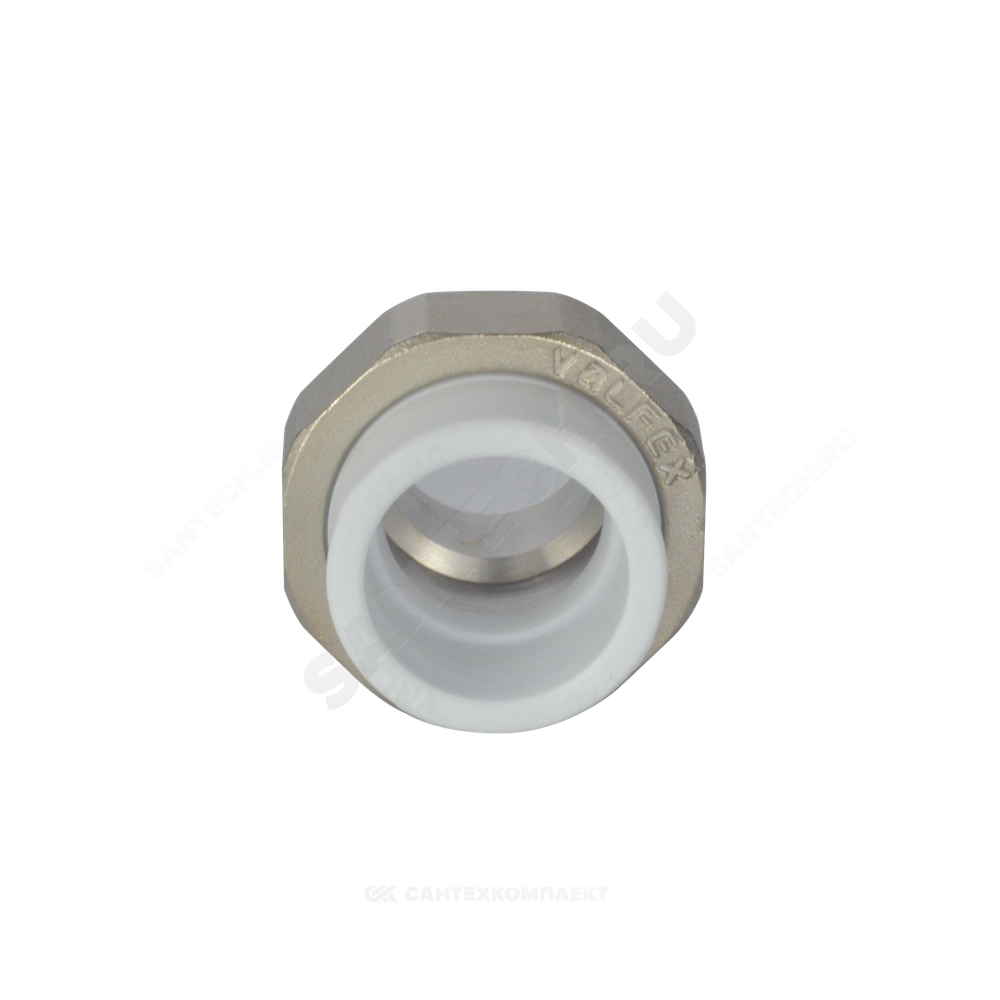Муфта PP-R комбинированная разъемная белая Дн 25х3/4" НР усиленная VALFEX 10156020У
