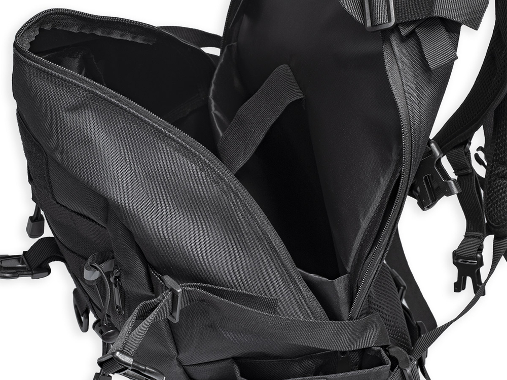 Рюкзак ShotTime городской Basic 25л, полиэстер 900D, MOLLE, 51х31х15 см, чёрный, 900г ST-BP-702 0-BK