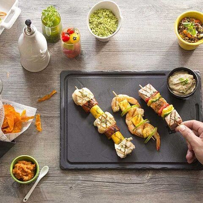 Блюдо для подачи «Базальт»;керамика;,L=33,B=24см;черный,матовый (Цвет: черный)