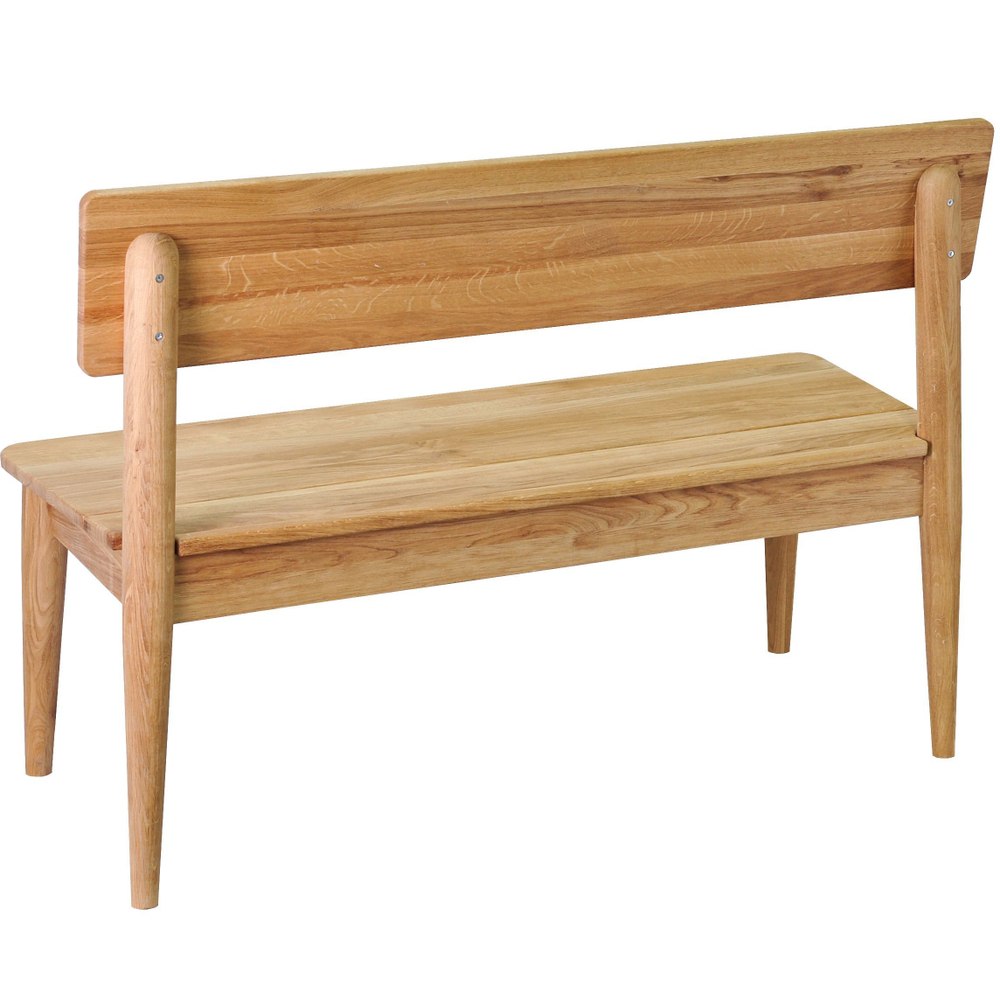 Скамья в прихожую деревянная Мудэ с местом для хранения вещей, скамья на кухню из массива дуба, скамья для спальни