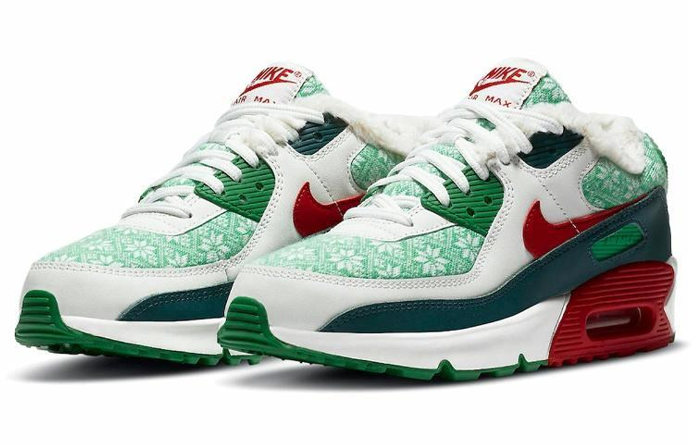 Кроссовки Nike Air Max 90 "Christmas 2020" GS (Подростковая размерная сетка)