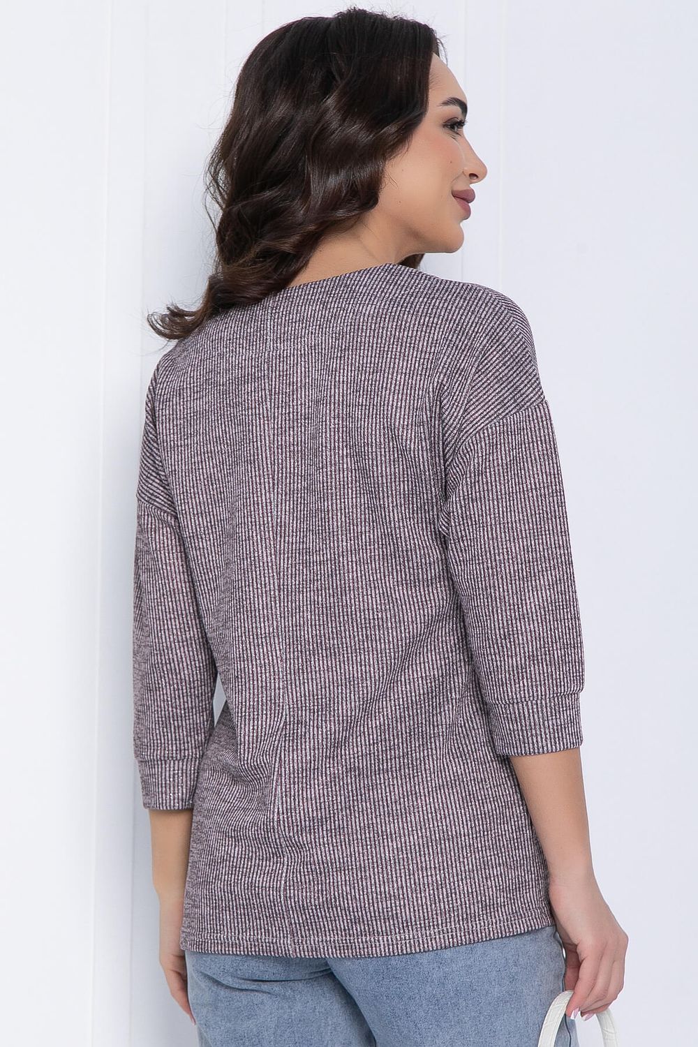 Блуза В гармонии с собой (серо-бордовая) Б12425 LT Collection