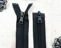 Молния спираль, Т7, L 95 см, 2 бегунка, чёрный