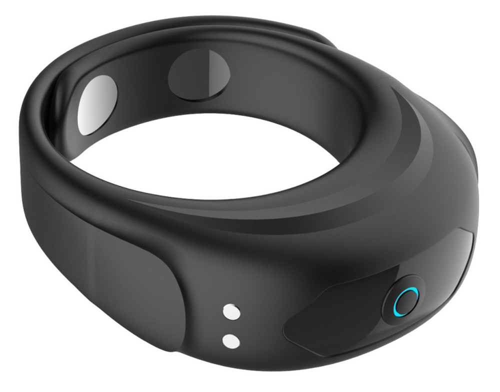 Черное эрекционное виброкольцо на ремешках (Цвет: черный)