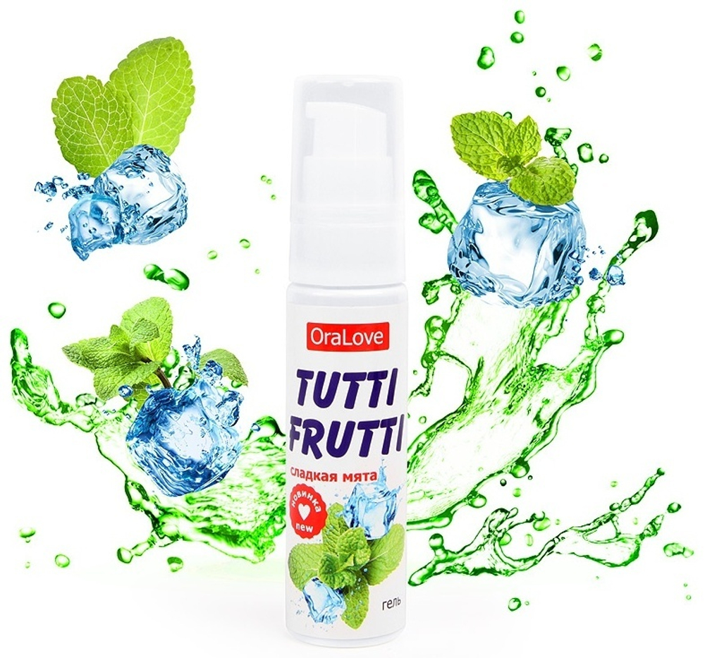 Вкусовой лубрикант на водной основе Tutti Frutti со мяты 30г