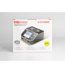 Универсальное зарядное устройство G.T.Power V6PRO Dual Power 7-30/220В, 16Aх2, USB, Wireless 7.5W
