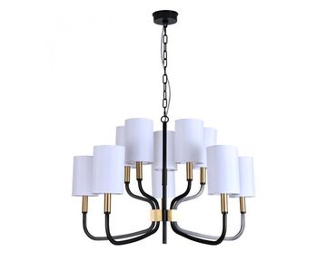 Подвесная люстра 10*E14 35210/С black+brass черный/латунь DARINA Newport