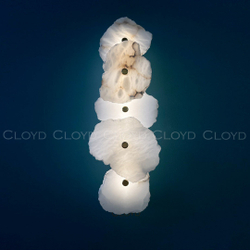 Бра Cloyd KNOSS-A W1 / выс. 51 см - алебастр - латунь (арт.20270)