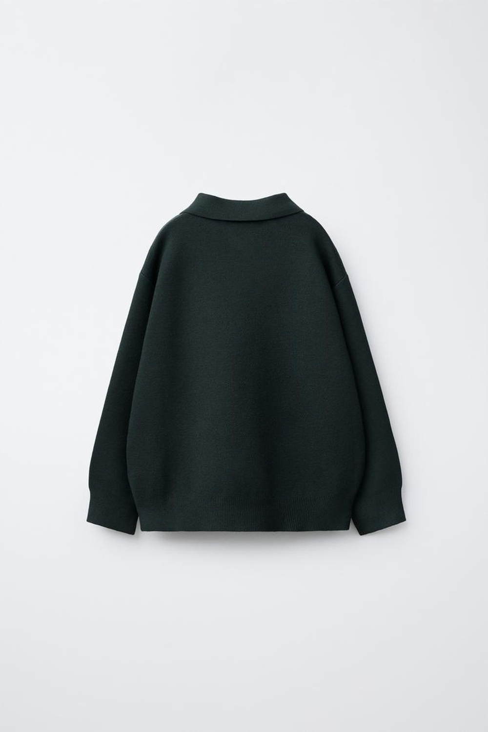 ZARA БАЗОВОЕ ТРИКОТАЖНОЕ ПОЛО, ЗЕЛЕНЫЙ/СЕРЫЙ