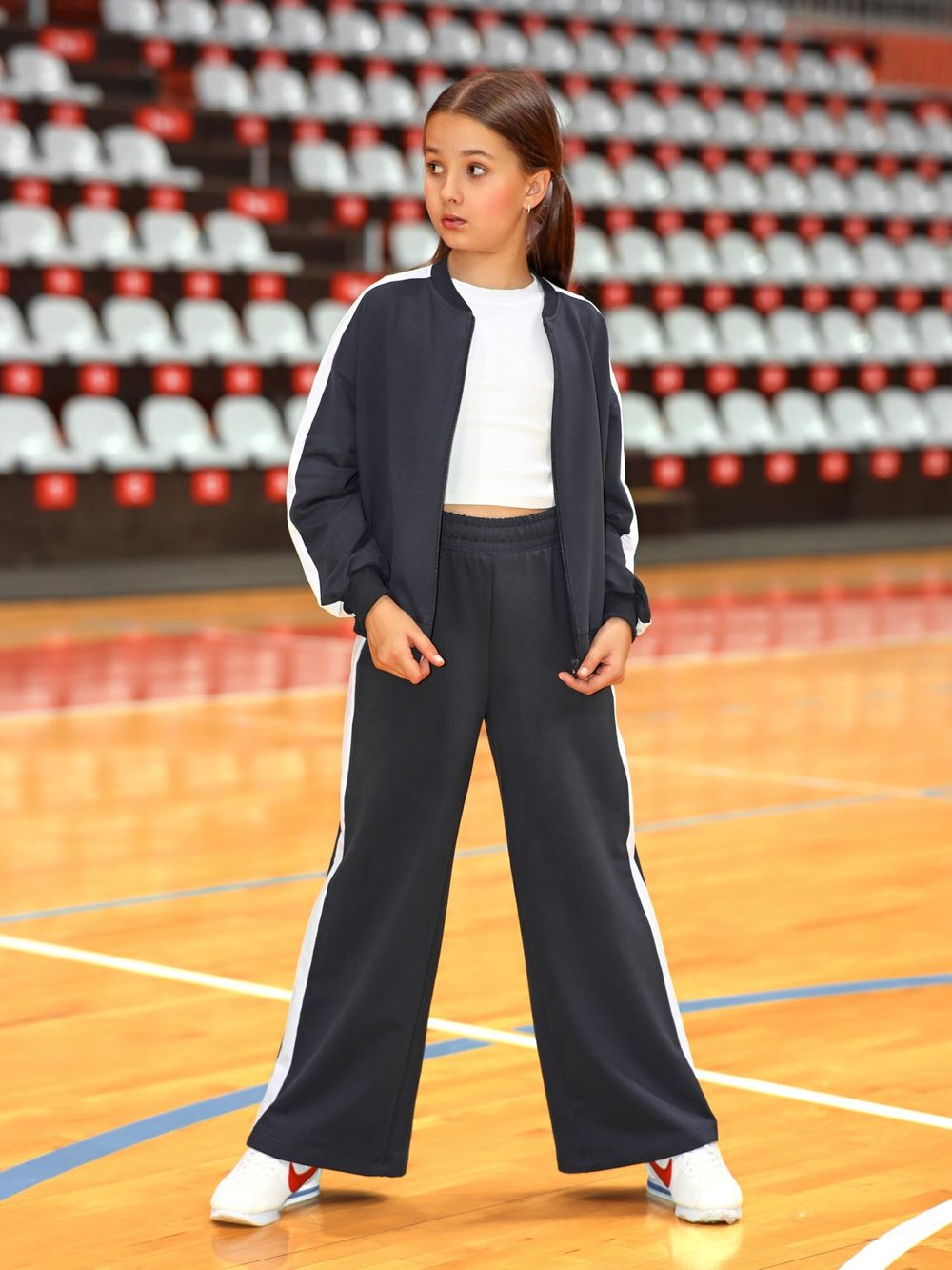 Костюм для девочки Успех-1 Виотекс ГРАФИТОВЫЙ