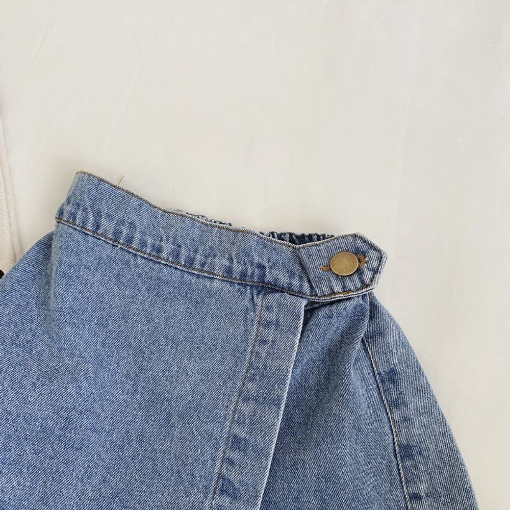 Джинсовые шорты-юбка