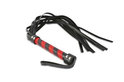 Плеть с контрастной рукояткой (Цвет: черный с красным)