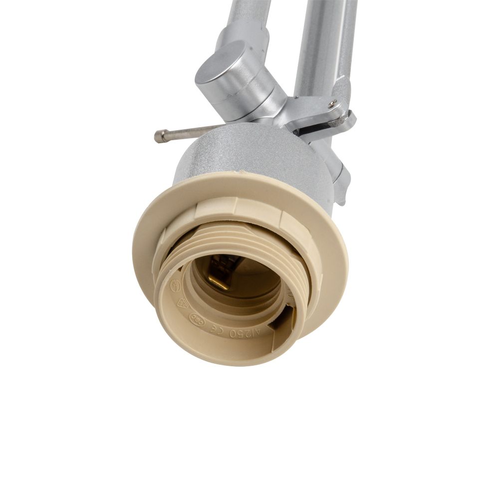 UML-T500 E27 SILVER-WHITE Торшер напольный под лампу Е27. 60W. с регулировкой наклона. Серебристый-Белый. ТМ Uniel