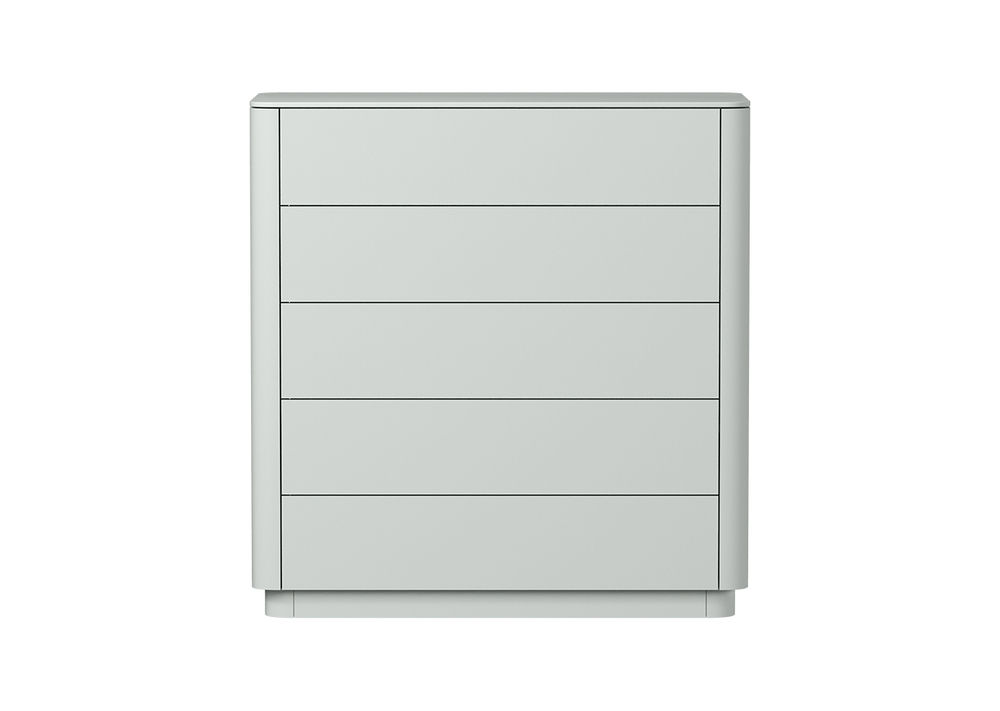 Комод Tammi 5 ящиков ширина 100 см (светло-серый)