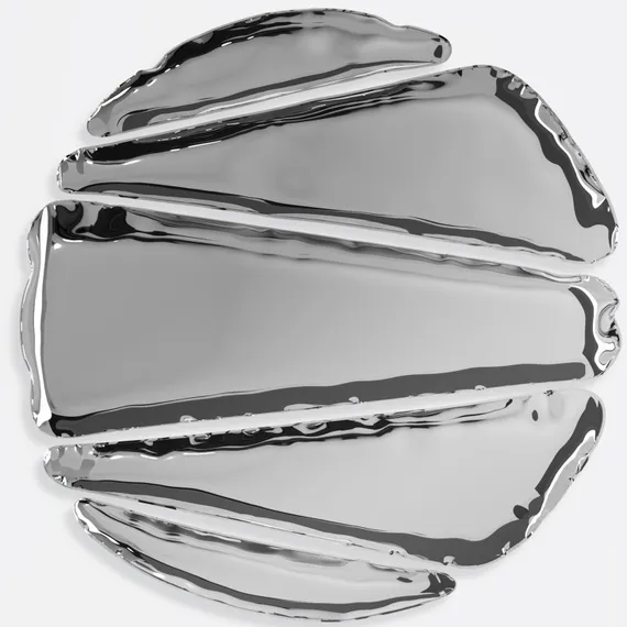 Настенный декор Brano Отражение 8, Ø120 см, полированная сталь
