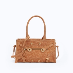 MANC КОЖАНАЯ СУМКА "ZOUZOU", БЕЖЕВЫЙ