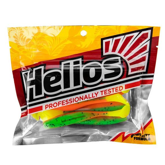 Виброхвост Vigor 3,75&#39;/9.5 см Pepper Green &amp; Orange LT 7шт. (HS-6-032) Helios